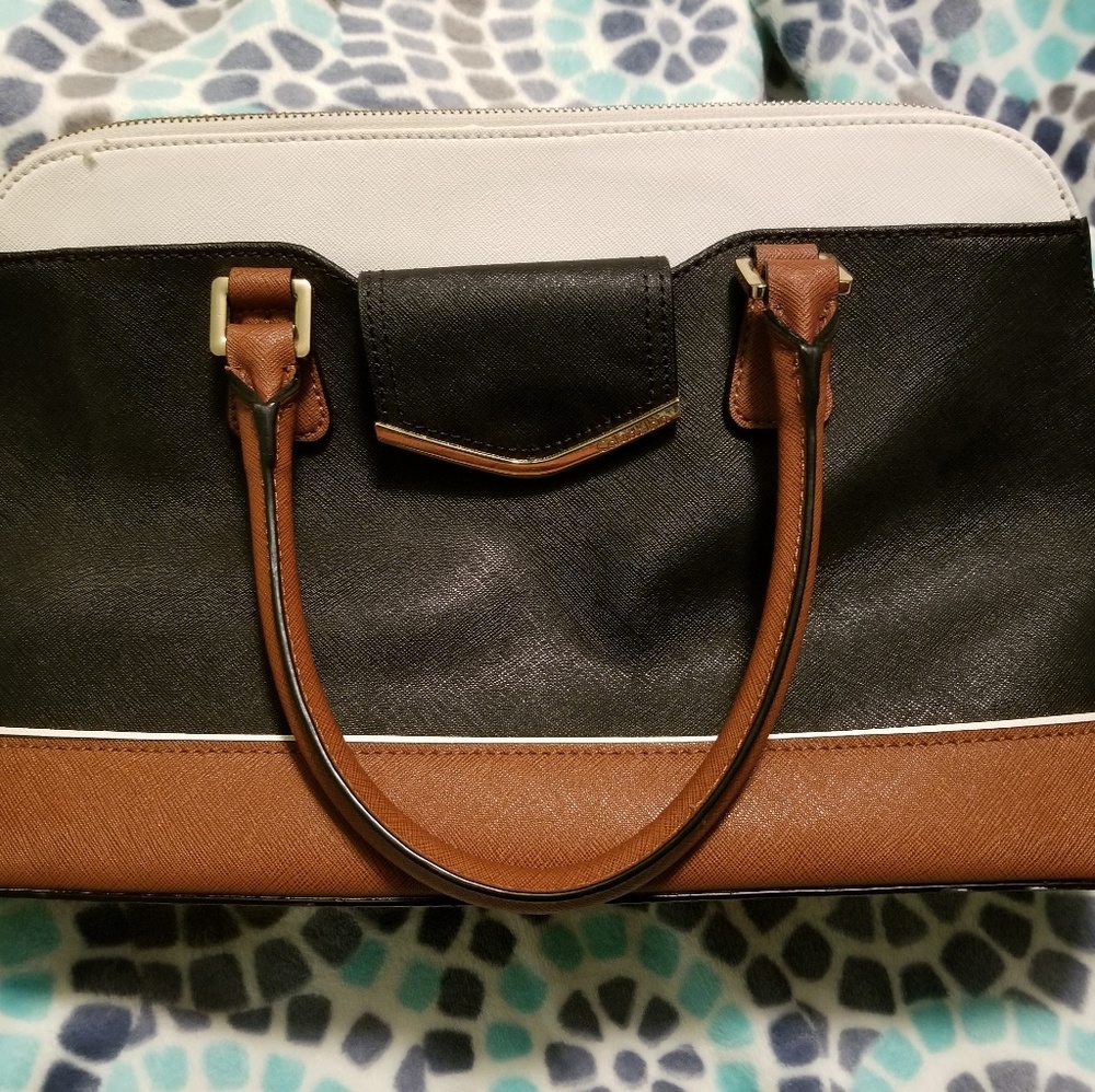Calvin Klein tri-colored Leather Handbag